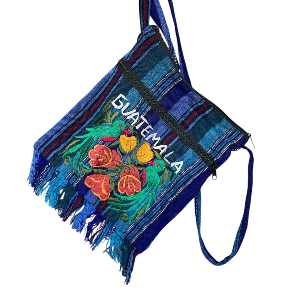 Blue Embroidered “Guatemala”Women's Crossbody bag
